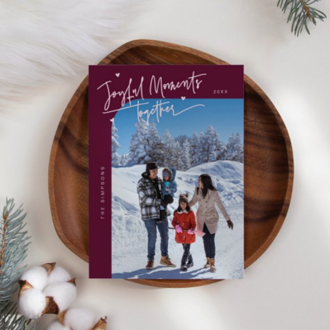 Cartes Pour Fêtes Annuelles Moments joyeux ensemble canneberge photo de Noël (Créateur téléchargé)