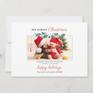 Cartes Pour Fêtes Annuelles Mon 1er Noël Fête de naissance