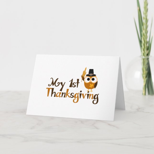 Cartes Pour Fêtes Annuelles Mon 1er Thanksgiving (Devant)