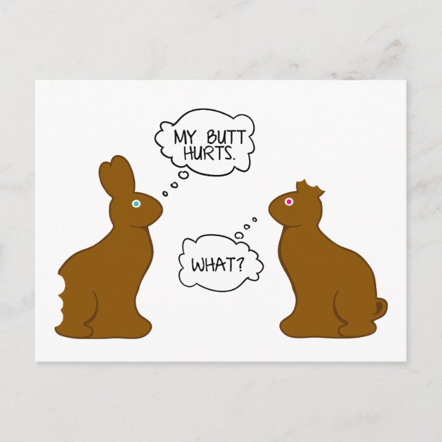 Cartes Pour Fêtes Annuelles Mon bout blesse des lapins de | Pâques (Devant)