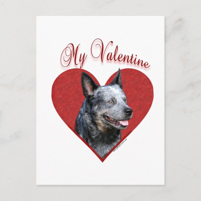Cartes Pour Fêtes Annuelles Mon chien de bétail australien Valentine (Devant)