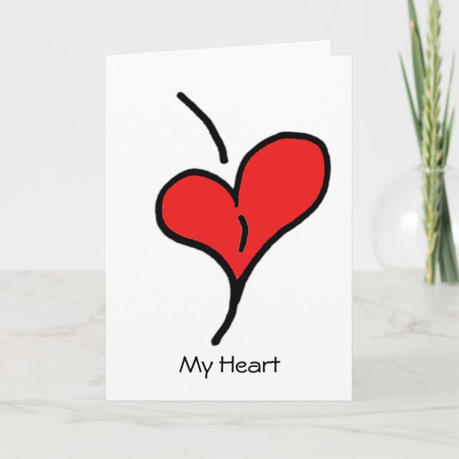 Cartes Pour Fêtes Annuelles Mon coeur (Devant)