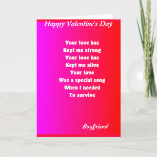 Cartes Pour Fêtes Annuelles mon copain valentine's day salueting cards