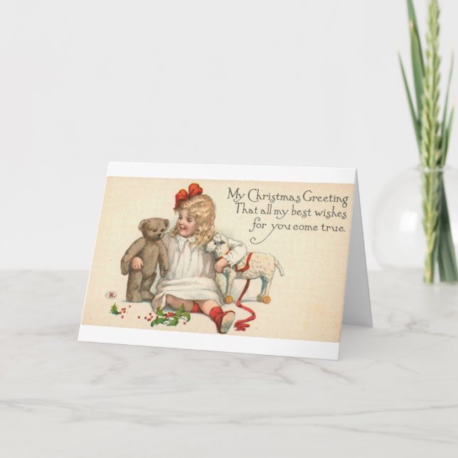Cartes Pour Fêtes Annuelles Mon enfant de Noël avec Teddy Bear (Devant)