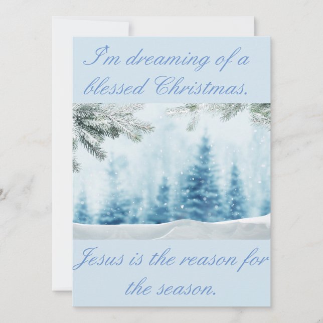 Cartes Pour Fêtes Annuelles Mon Jésus est la raison de la saison (Devant)