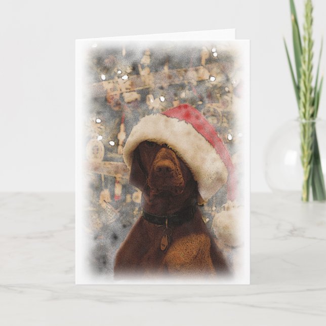 Cartes Pour Fêtes Annuelles Mon Joyeux Noël Vizsla (Devant)