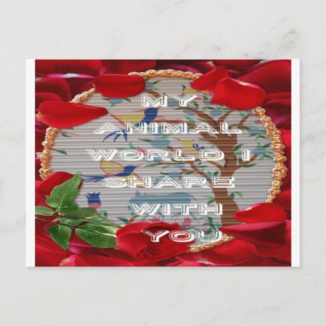 Cartes Pour Fêtes Annuelles Mon monde animal valentine.png (Devant)
