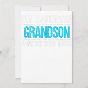 Cartes Pour Fêtes Annuelles Mon petit-fils préféré m'a donné ce cadeau de fami