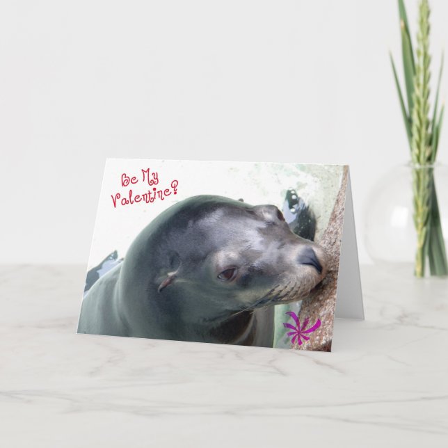 Cartes Pour Fêtes Annuelles Mon phoque Valentine (Devant)