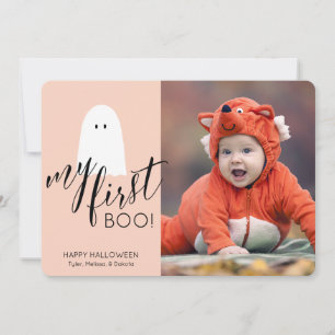 Cartes Pour Fêtes Annuelles Mon premier Boo Gentil Fantôme Photo Halloween Pêc
