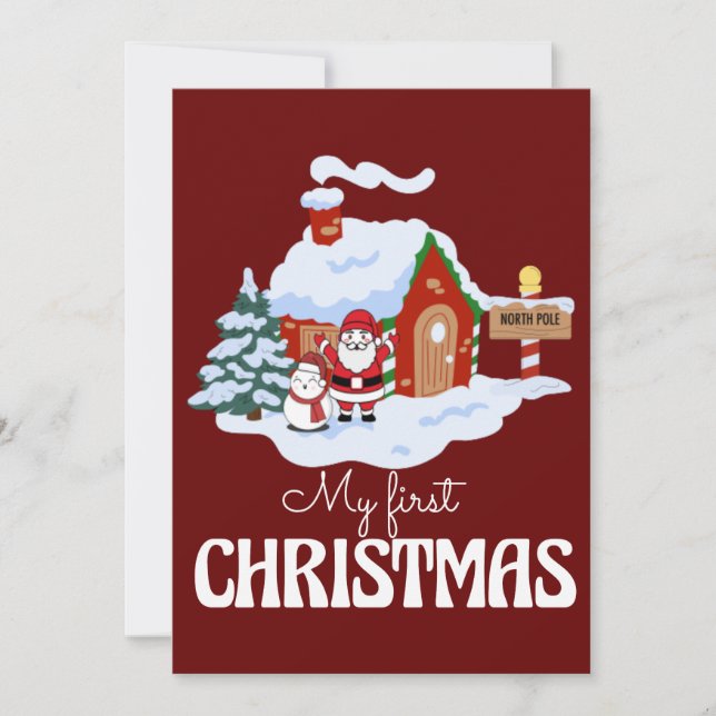 Cartes Pour Fêtes Annuelles Mon premier Noël  (Devant)