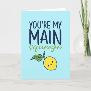 Cartes Pour Fêtes Annuelles Mon principal jeu de citron Squeeze Pun amusant Sa