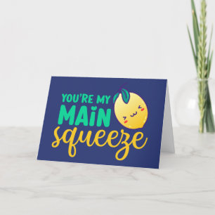 Cartes Pour Fêtes Annuelles Mon principal Squeeze Citron mignon Drôle Saint Va