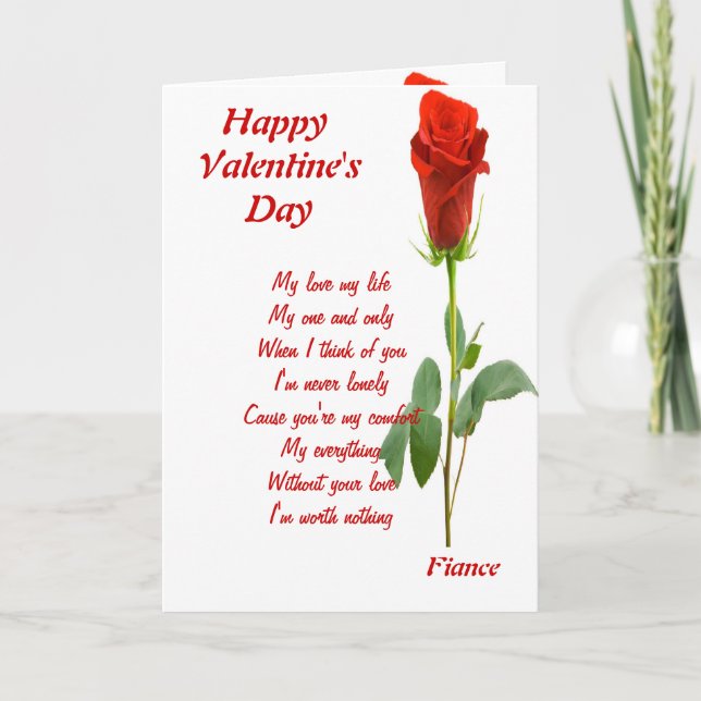 Cartes Pour Fêtes Annuelles mon seul et unique fiancé (Devant)