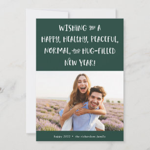 Cartes Pour Fêtes Annuelles Mon souhait pour 2022   Green Forest Bonne année