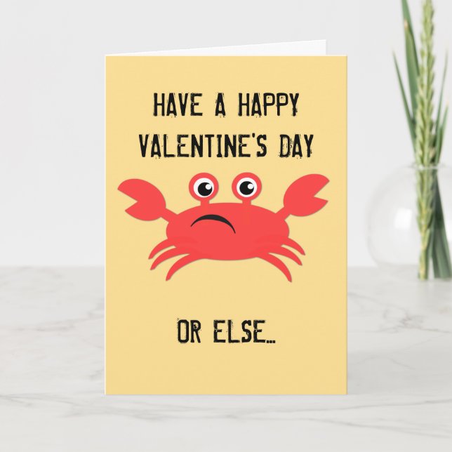 Cartes Pour Fêtes Annuelles Mon Valentine désagréable (Devant)