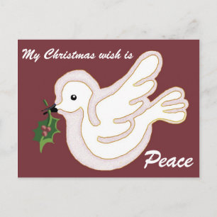 Cartes Pour Fêtes Annuelles Mon vœu de Noël est la Paix