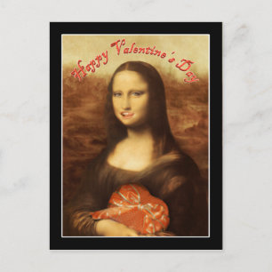 Cartes Pour Fêtes Annuelles Mona Lisa Coeur Saint Valentin Baiser