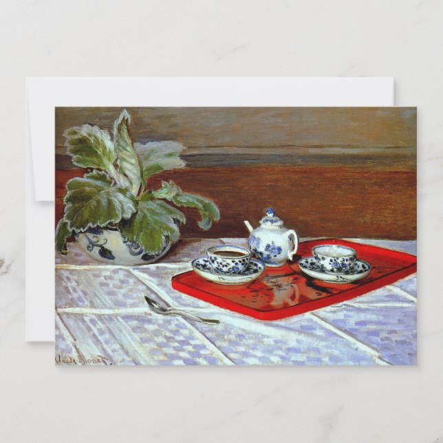 Cartes Pour Fêtes Annuelles Monet - Le Tea Set, (Devant)