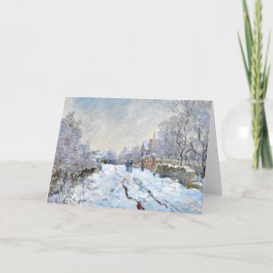 Cartes Pour Fêtes Annuelles Monet - Scène de neige à Argenteuil