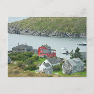 Cartes Pour Fêtes Annuelles Monhegan Island Time Maine Coastal Fun Harbour PC 