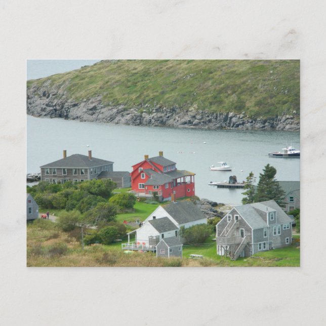 Cartes Pour Fêtes Annuelles Monhegan Island Time Maine Coastal Fun Harbour PC (Devant)