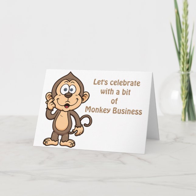 CARTES POUR FÊTES ANNUELLES MONKEY BUSINESS ME/YOU ET MISTLETOE NOËL (Devant)