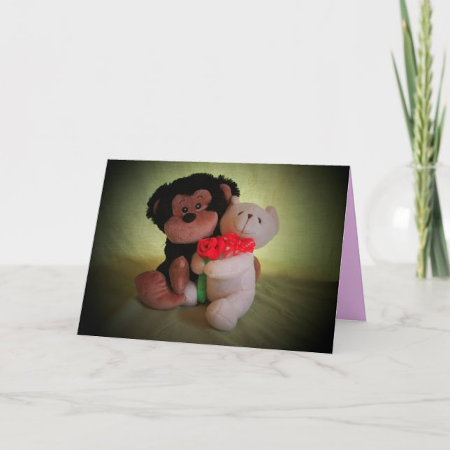 Cartes Pour Fêtes Annuelles Monkeying autour, soyez le mien (Devant)