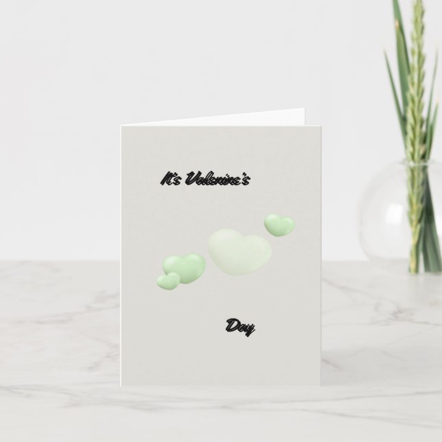 Cartes Pour Fêtes Annuelles Monnaie verte Bubble Coeur Saint Valentin (Devant)