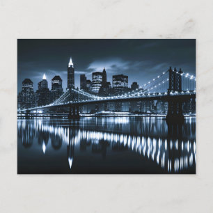 Cartes Pour Fêtes Annuelles Monochrome New York Skyline