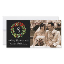 Monogramme classique Holly Wreath Noël