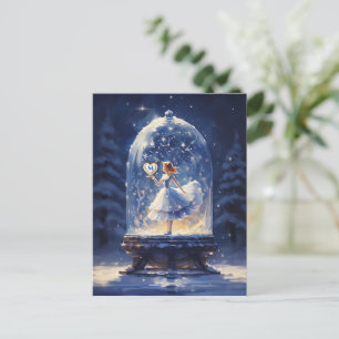 Cartes Pour Fêtes Annuelles Monogramme de Noël Globe de neige mignon