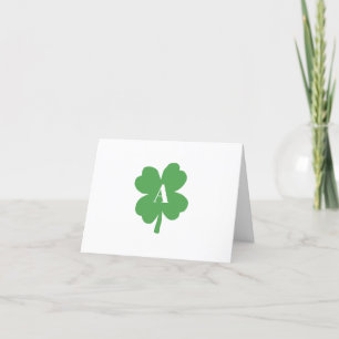 Cartes Pour Fêtes Annuelles Monogramme Shamrock Irlandais Aquarelle Texture
