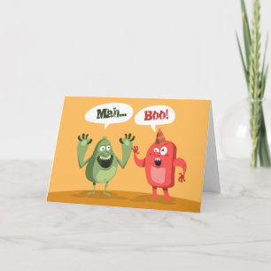 Cartes Pour Fêtes Annuelles Monster Mah Boo Pun Valentines Day