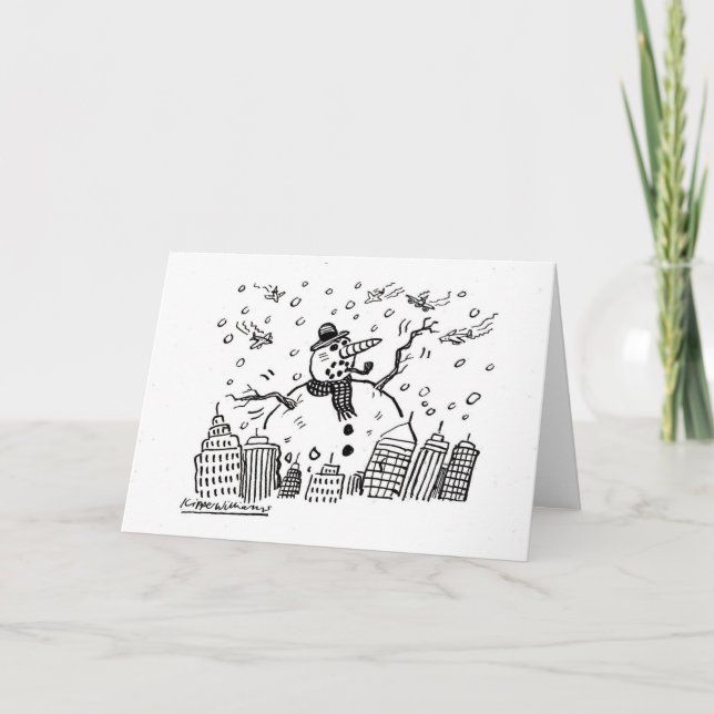 Cartes Pour Fêtes Annuelles Monstre snowman (Devant)