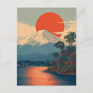 Cartes Pour Fêtes Annuelles Mont Fuji Japon vintage