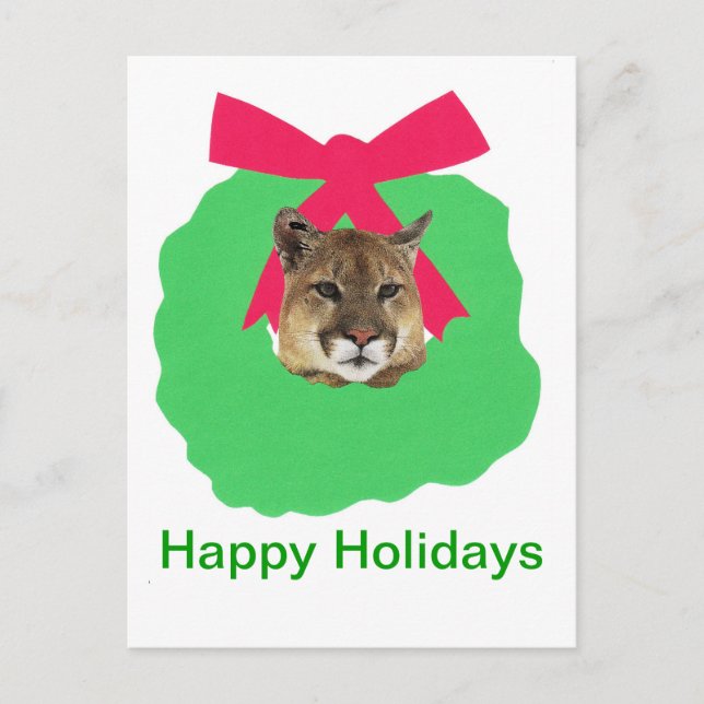 Cartes Pour Fêtes Annuelles Mont Lion Holiday Christmas Wreath (Devant)