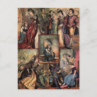 Cartes Pour Fêtes Annuelles Montage de Noël de la Cendrillon vintage