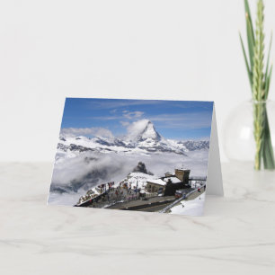 Cartes Pour Fêtes Annuelles Montagne du Cervin et gare de Gornergrat