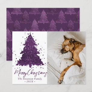 Cartes Pour Fêtes Annuelles Moody Joyeux Noël   Photo Plum profond violet