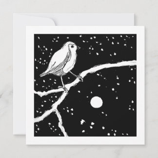 Cartes Pour Fêtes Annuelles Moon Bird
