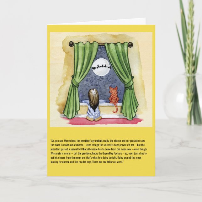 Cartes Pour Fêtes Annuelles Moon Cheese (Devant)