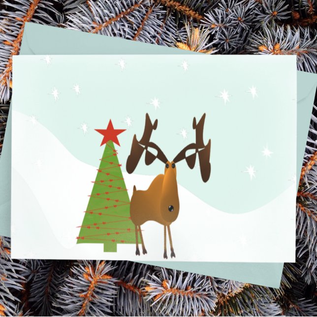 Cartes Pour Fêtes Annuelles Moose de Noël (Créateur téléchargé)