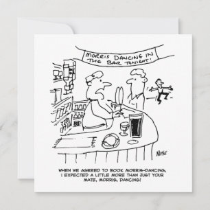 Cartes Pour Fêtes Annuelles Morris Dancing in Pub. Danse Morris traditionnelle