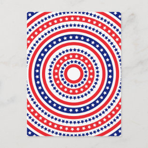 Cartes Pour Fêtes Annuelles Motif anneau patriotique