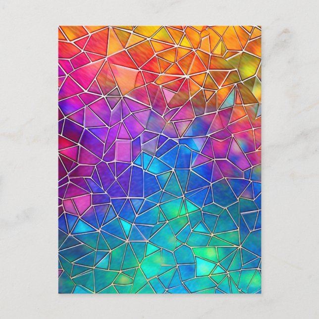Cartes Pour Fêtes Annuelles Motif arc-en-ciel en verre tendu (Devant)