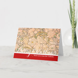 Cartes Pour Fêtes Annuelles Motif Classique Art Nouveau de Jardin de Pivoines
