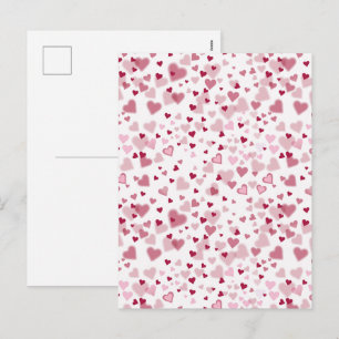 Cartes Pour Fêtes Annuelles Motif Cœurs Adorables Rose