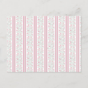 Cartes Pour Fêtes Annuelles Motif Coquette Floral Rose Vintage
