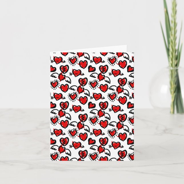 Cartes Pour Fêtes Annuelles Motif croquis anti-Valentine (Devant)